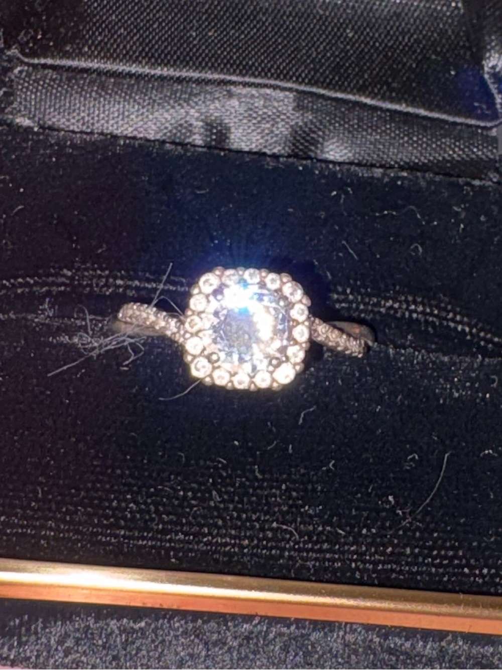925 Silver Cubic Zirconia Halo ring size 8.5